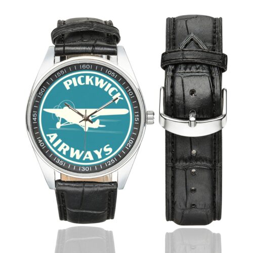 Pickwick Men's Casual Leather Strap Watch.