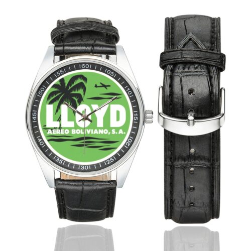 LLOYD Aero Boliviano 02 Men's Casual Leather Strap Watch.