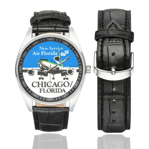 Air Florida Men's Casual Leather Strap Watch(Model 211)