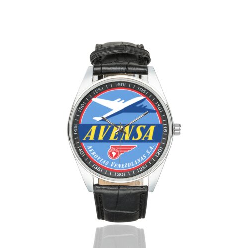 Alternative view of Avensa vintage 02 Men's Casual Leather Strap Watch(Model 211)