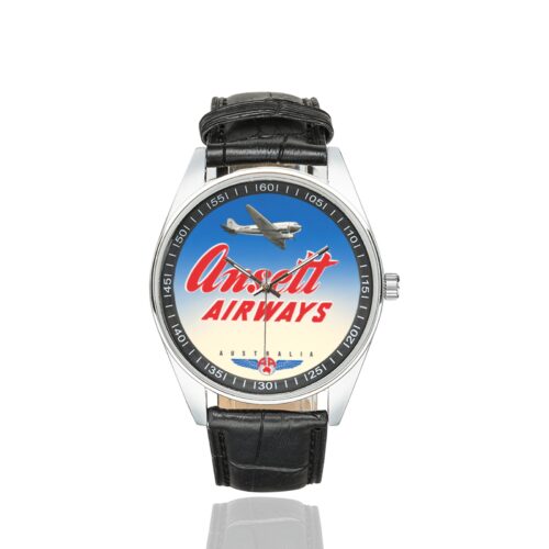 Alternative view of Ansett Airways vintage Men's Casual Leather Strap Watch(Model 211)