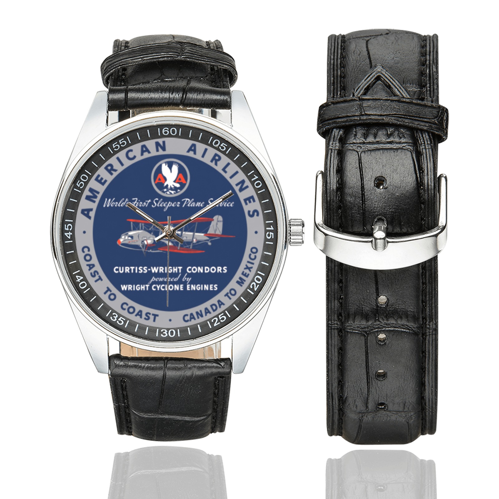AAirlines2121 Men's Casual Leather Strap Watch. AAirlines2121 Men's Casual Leather Strap Watch.