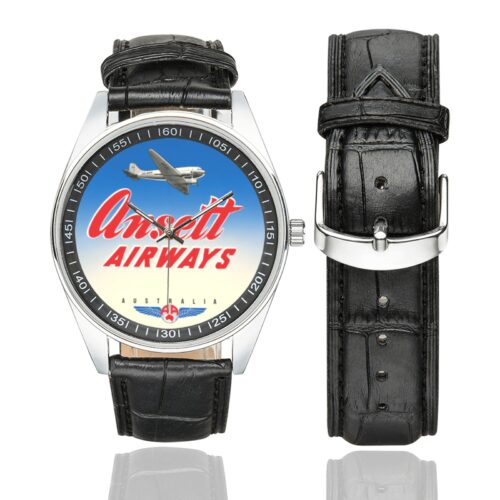 Ansett Airways vintage Men's Casual Leather Strap Watch(Model 211) Ansett Airways vintage Men's Casual Leather Strap Watch(Model 211)