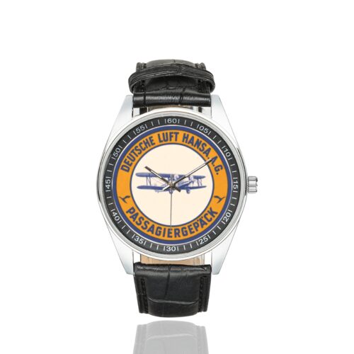 Alternative view of Lufthansa vintage 11 Men's Casual Leather Strap Watch.