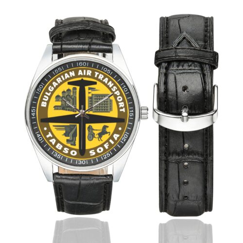 Bulgarian air transport Men's Casual Leather Strap Watch(Model 211) Bulgarian air transport Men's Casual Leather Strap Watch(Model 211)