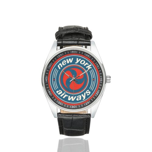 Alternative view of New york airways 01 Men's Casual Leather Strap Watch.