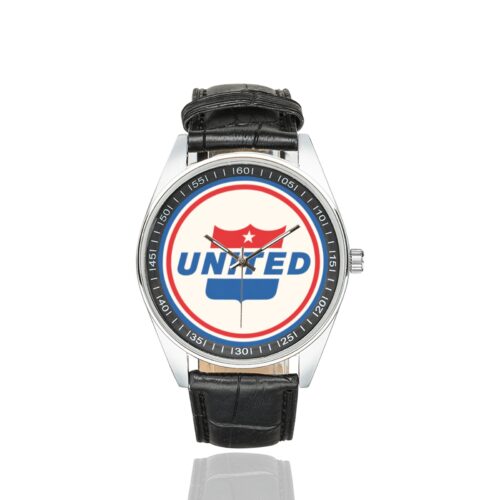 Alternative view of united 02 Men's Casual Leather Strap Watch.