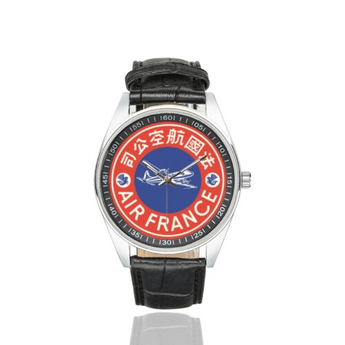 Alternative view of AF 02 Men's Casual Leather Strap Watch.