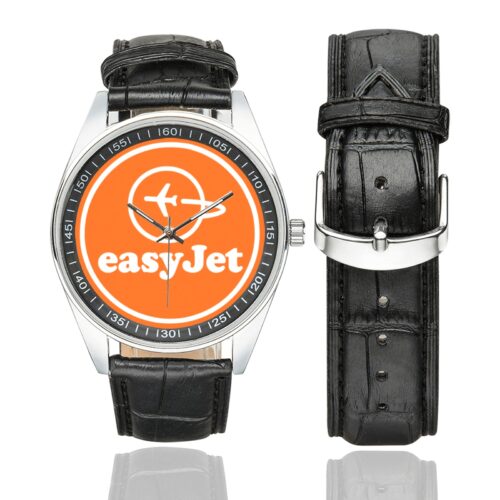 easyjet 02 Men's Casual Leather Strap Watch.