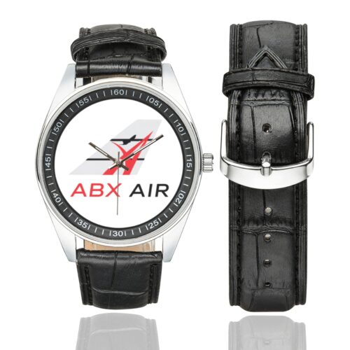 ABX Air Men's Casual Leather Strap Watch.