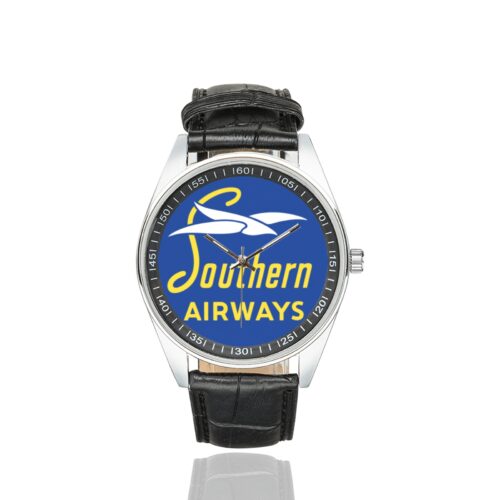 Alternative view of Southern airways Men's Casual Leather Strap Watch.