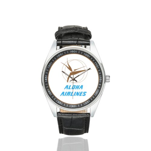 Alternative view of aloha 57-65 Men's Casual Leather Strap Watch.