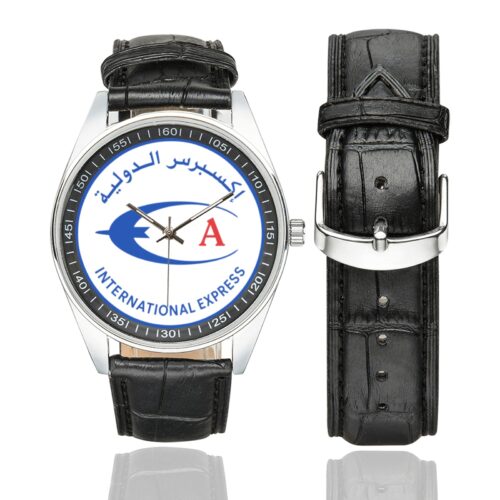 eco air international express Men's Casual Leather Strap Watch.