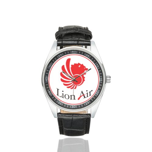 Alternative view of Lion Air Men's Casual Leather Strap Watch.