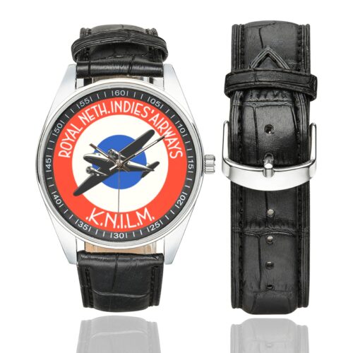 KNILM Men's Casual Leather Strap Watch.
