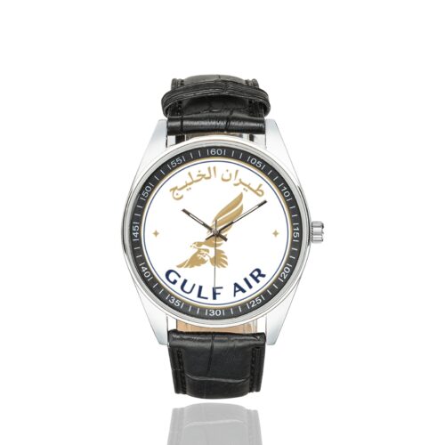 Alternative view of Gulf air Men's Casual Leather Strap Watch.