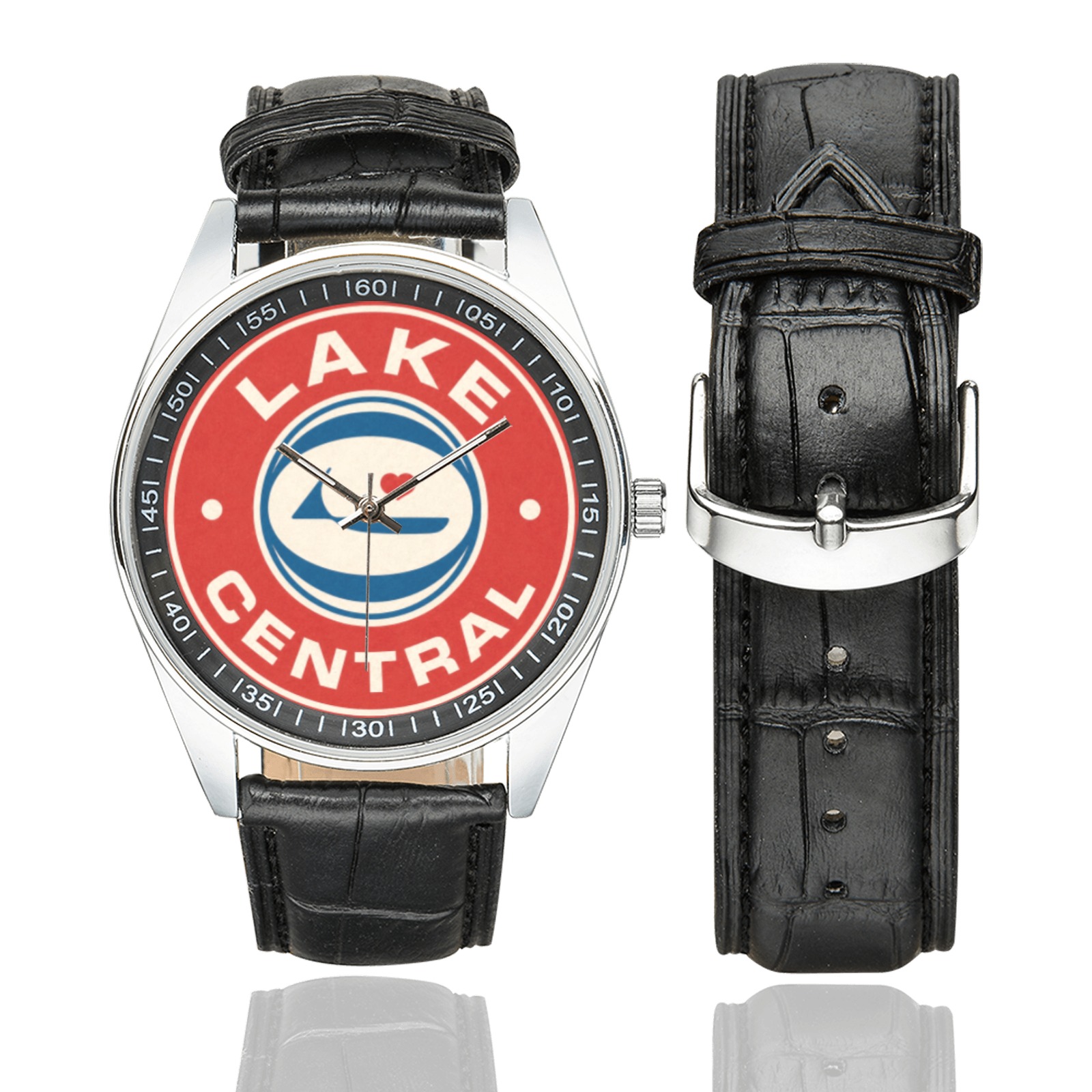 Lake central Men's Casual Leather Strap Watch. Lake central Men's Casual Leather Strap Watch.