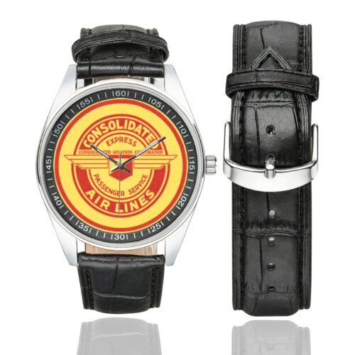 consolidated airlines Men's Casual Leather Strap Watch(Model 211) consolidated airlines Men's Casual Leather Strap Watch(Model 211)