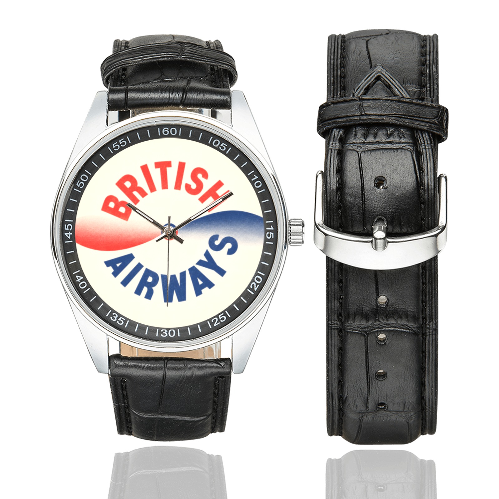 british airways Men's Casual Leather Strap Watch. british airways Men's Casual Leather Strap Watch.
