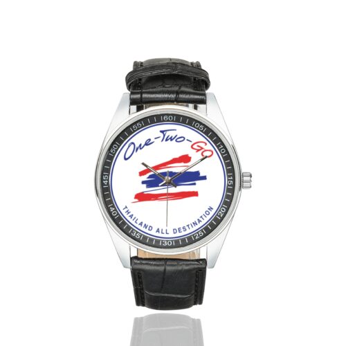 Alternative view of One-two-go Men's Casual Leather Strap Watch.