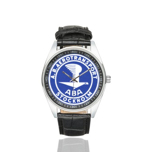 Alternative view of ABA Stockholm Men's Casual Leather Strap Watch.