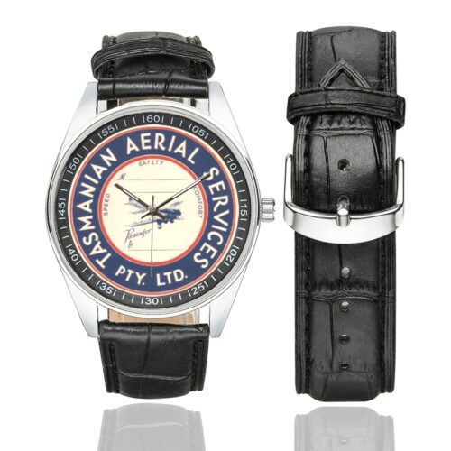 Tasmanian aerial services Men's Casual Leather Strap Watch(Model 211)