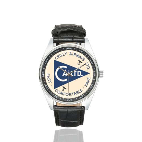 Alternative view of Crilly Airways Men's Casual Leather Strap Watch(Model 211)