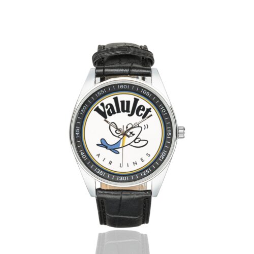 Alternative view of Valujet Men's Casual Leather Strap Watch.