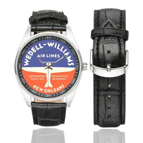 wedell------williams 65464 Men's Casual Leather Strap Watch(Model 211)