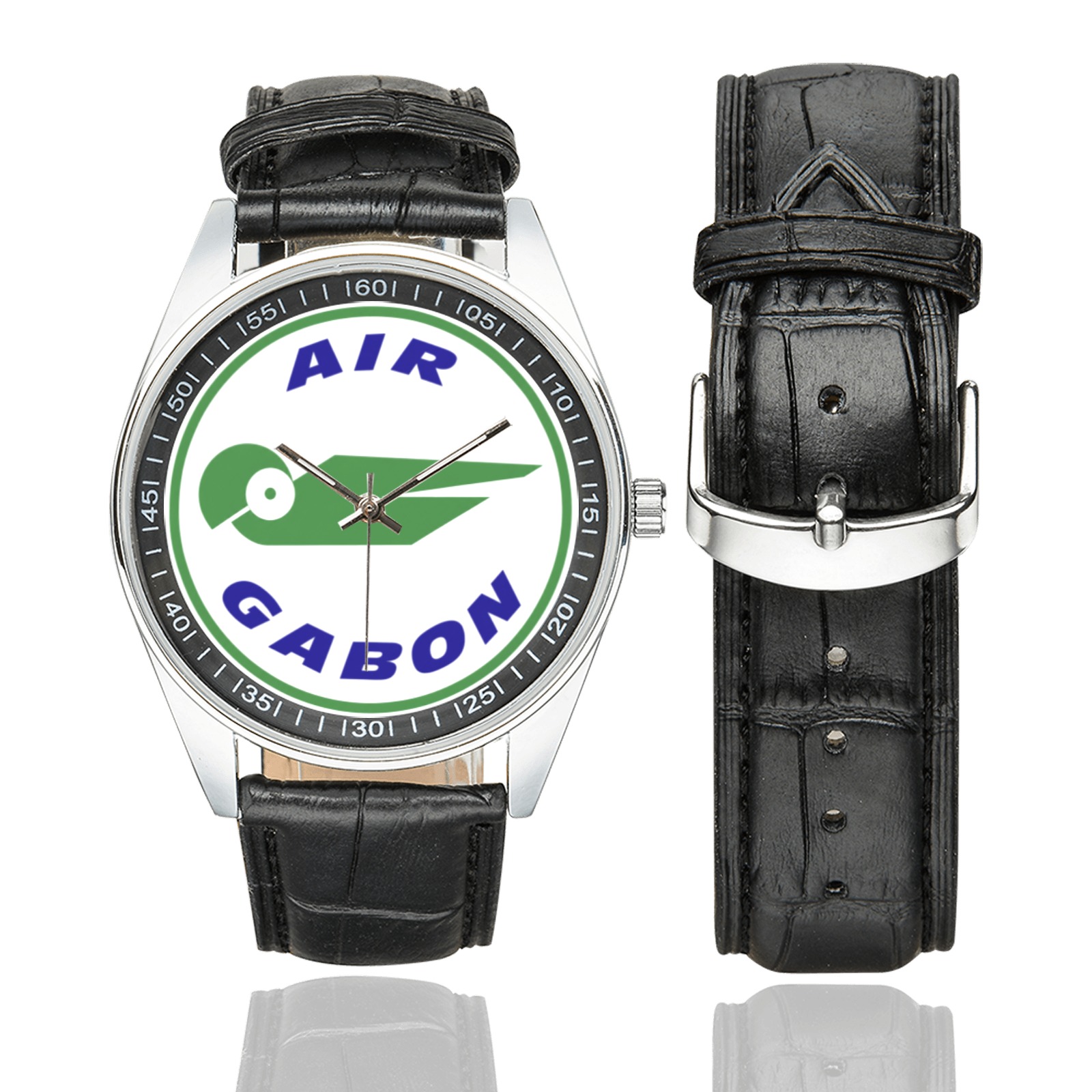 air gabon Men's Casual Leather Strap Watch. air gabon Men's Casual Leather Strap Watch.