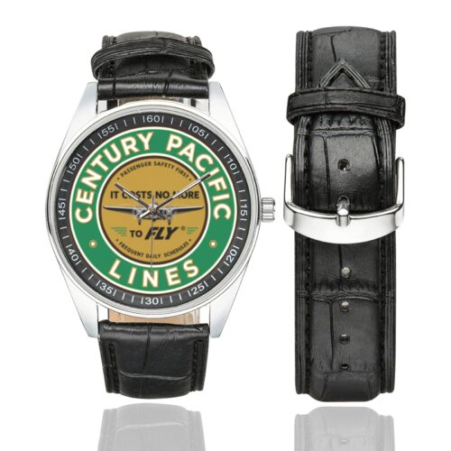 Century pacific lines 02 Men's Casual Leather Strap Watch(Model 211) Century pacific lines 02 Men's Casual Leather Strap Watch(Model 211)