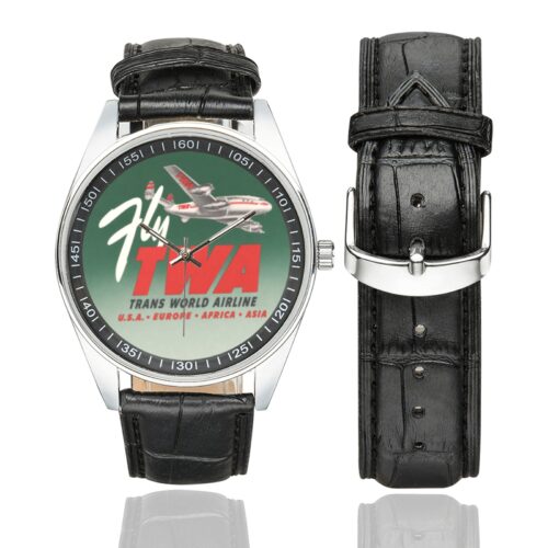 TWA 71814 Men's Casual Leather Strap Watch(Model 211)