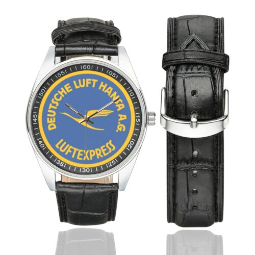 Lufthansa vintage 04 Men's Casual Leather Strap Watch(Model 211)