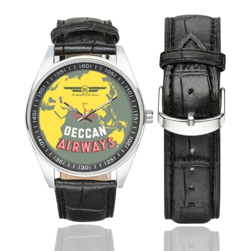 Deccan airways Men's Casual Leather Strap Watch(Model 211) Deccan airways Men's Casual Leather Strap Watch(Model 211)