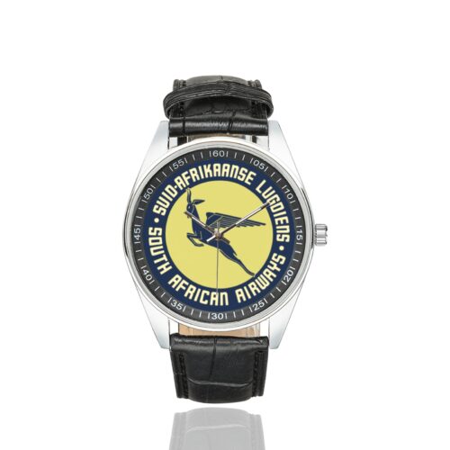 Alternative view of South african airways Men's Casual Leather Strap Watch.