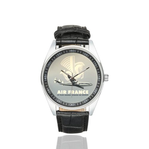 Alternative view of Air France vintage 02 Men's Casual Leather Strap Watch(Model 211)