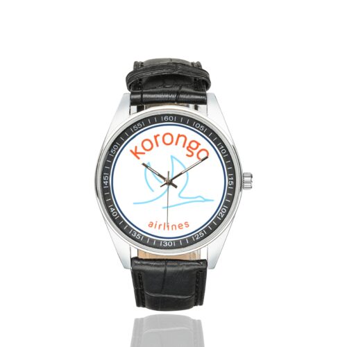 Alternative view of Korongo airlines Men's Casual Leather Strap Watch.