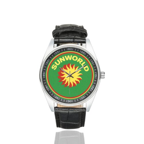Alternative view of sunworld Men's Casual Leather Strap Watch.