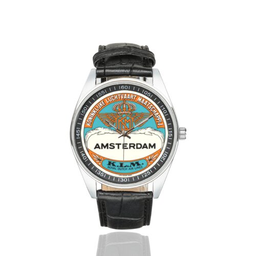 Alternative view of KLM amsterdam Men's Casual Leather Strap Watch(Model 211)