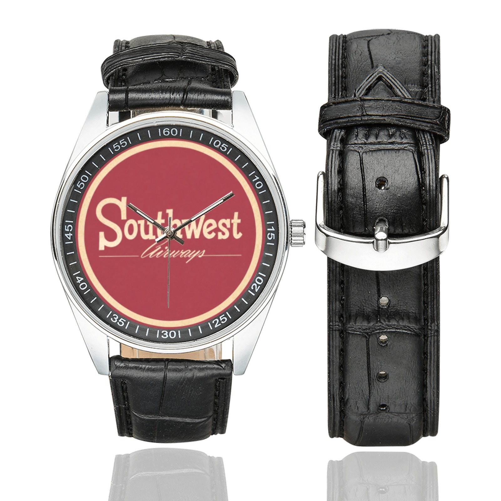 southwest airways Men's Casual Leather Strap Watch. southwest airways Men's Casual Leather Strap Watch.