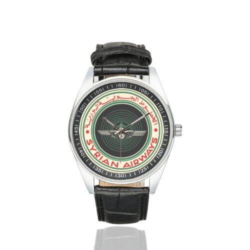 Alternative view of syrian airways Men's Casual Leather Strap Watch(Model 211)
