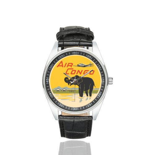 Alternative view of Air congo vintage Men's Casual Leather Strap Watch.
