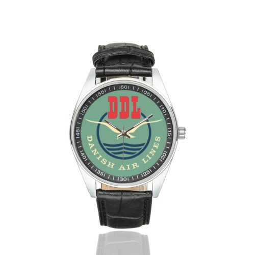 Alternative view of DDL Danish Air Lines Men's Casual Leather Strap Watch(Model 211)