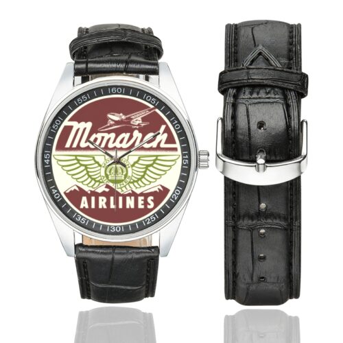 Monarch vintage 01 Men's Casual Leather Strap Watch.