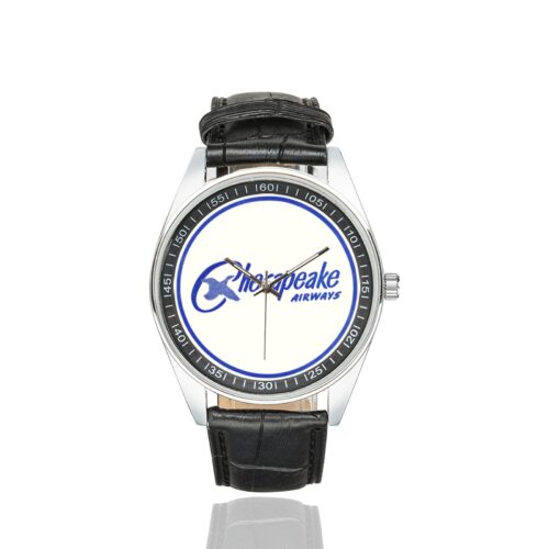 Alternative view of Chesapeake airways Men's Casual Leather Strap Watch(Model 211)