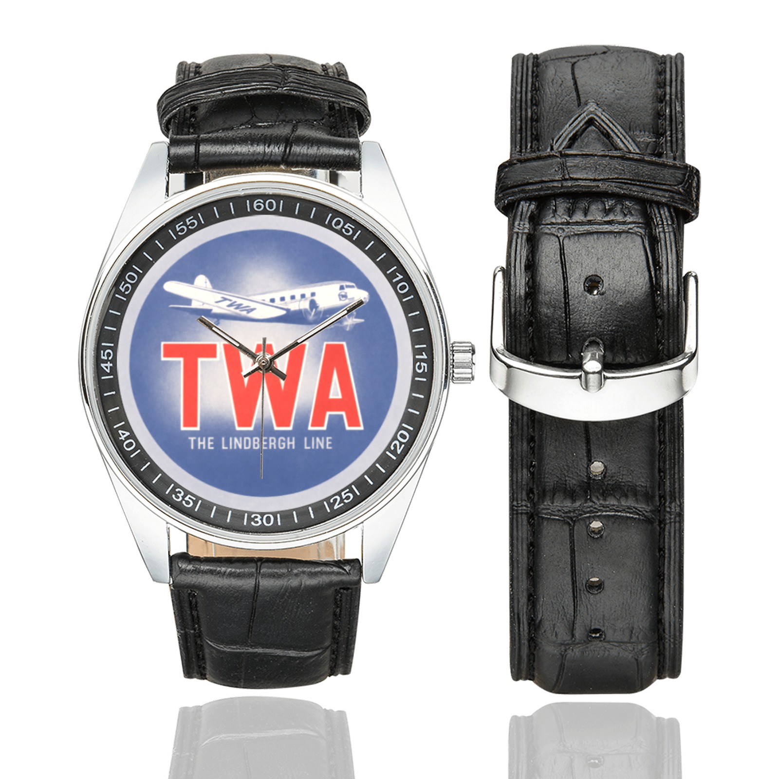 TWA 4 Men's Casual Leather Strap Watch. TWA 4 Men's Casual Leather Strap Watch.