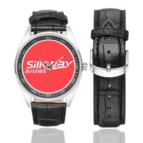 SILKWAY airlines 05 Men's Casual Leather Strap Watch.