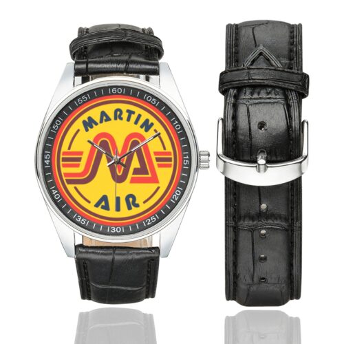 Martin Air Men's Casual Leather Strap Watch.