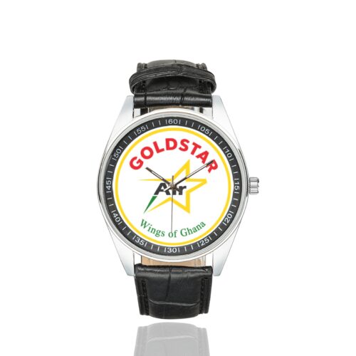 Alternative view of Goldstar air Men's Casual Leather Strap Watch.