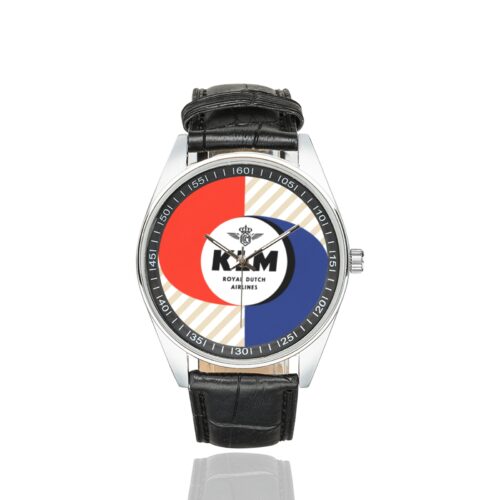 Alternative view of KLM vintage Men's Casual Leather Strap Watch.